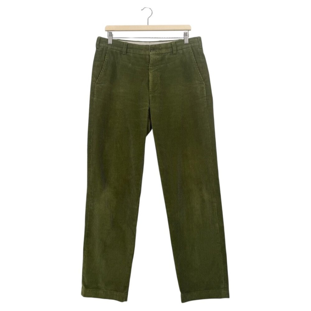 Brooks‎ Brothers Clark Fit Green Corduroy Pants W34 L32